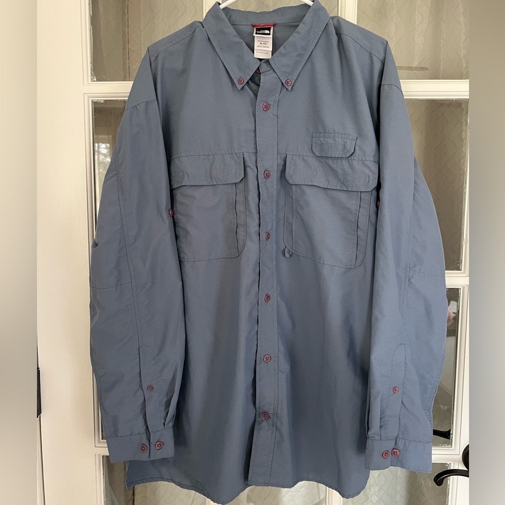 The North Face Shirt Mens XL Button Long Sleeve Outdoors Vented Camp Fishing